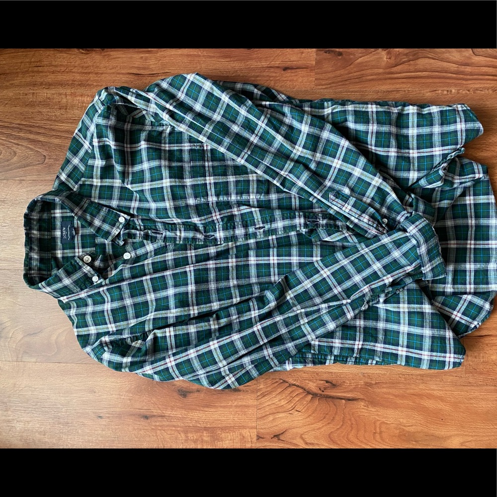 Checkered J. Crew Button up